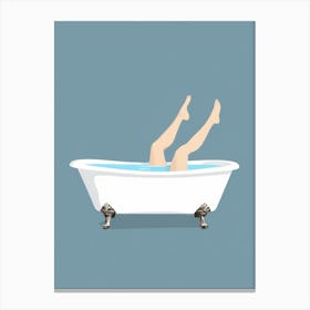 Person In A Bathtub 1 Canvas Print