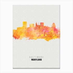 Baltimore Maryland City watercolor Canvas Print