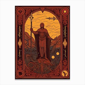 Judgement Tarot Card, Vintage 3 Canvas Print