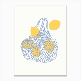 Lemons in Bag Print Canvas Print
