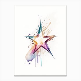 Star Symbol Minimal Watercolour Canvas Print