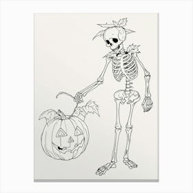 Halloween Skeleton 14 Canvas Print