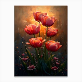 Tulips In The Sun Canvas Print