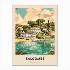 Devon Vintage Travel Poster Salcombe Canvas Print