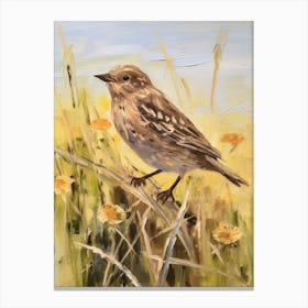 Bird Painting Cuckoo Canvas Print