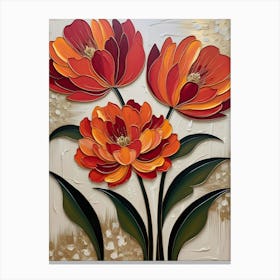 Orange Tulips Canvas Print