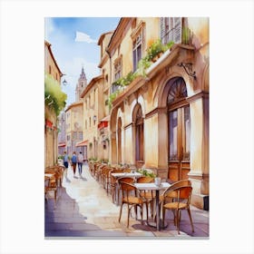 Watercolor Street Scene 7 Canvas Print