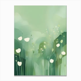 Green Poppies Canvas Print