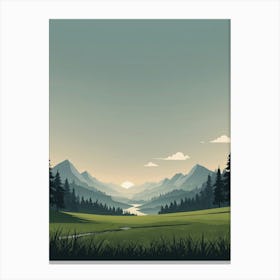 Sunset mountain Canvas Print