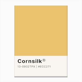 Cornsilk Canvas Print