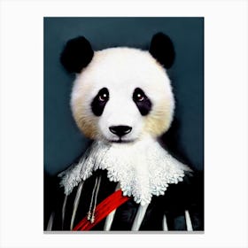Sweet Aristocrate Benji Panda Pet Portraits Canvas Print