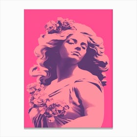Aphrodite Greek Goddess Pop Art Pink 2 Canvas Print