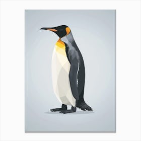 King Penguin Carcass Island Minimalist Illustration 1 Canvas Print