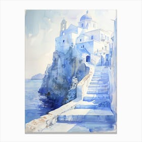 Watercolour Of A Church Canvas Print