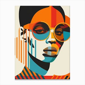 African Woman With Sunglasses 7 Canvas Print