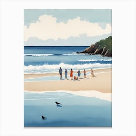 People On The Beach Painting (31) Canvas Print