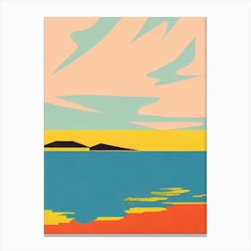 Montauk Beach New York Midcentury Canvas Print