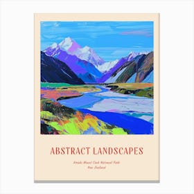 Colourful Abstract Aorak Imount Cook National Park New Zealand 1 Poster Canvas Print