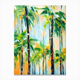 Bamboo Palm 3 Impressionist Painting Plant Canvas Print