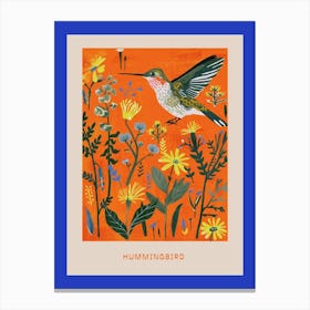 Spring Birds Poster Hummingbird 1 Canvas Print