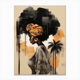 African Woman With Afro 1 Canvas Print