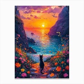 Sunset Cat Canvas Print