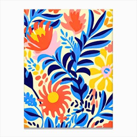 Vibrant Petal Fiesta; Colorful Flower Market Canvas Print