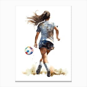 Female Soccer Player 4 Canvas Print