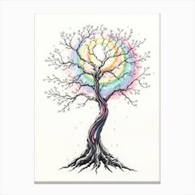 Rainbow Tree 4 Canvas Print