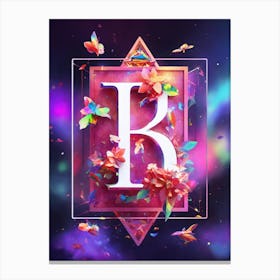 Beautiful Letter B Canvas Print