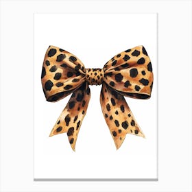 Leopard Bow Canvas Print