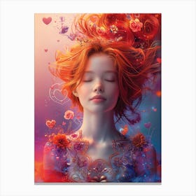 Woman With Red Hair 1 Canvas Print