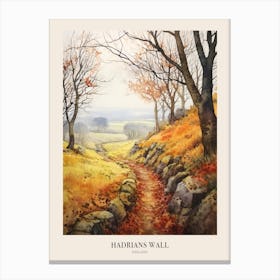 Hadrians Wall Uk Trail Poster Canvas Print