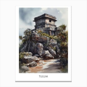 Tulum Watercolor 3travel Poster Canvas Print
