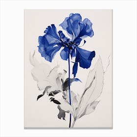 Blue Botanical Iris Canvas Print