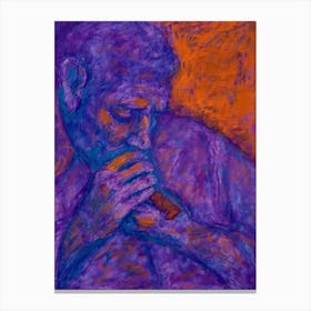 Man Playing A Flute Canvas Print