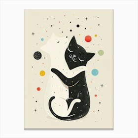 Cat Hugging Canvas Print