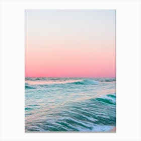 Gulf Shores Beach, Alabama Pink Photography 1 Canvas Print