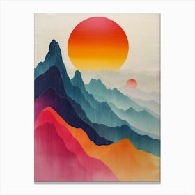 'Sunrise Over The Mountains' 2 Canvas Print