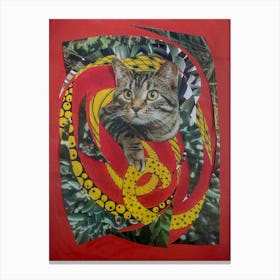 Curiosity Kill The Cat, Modern Art Of Nature Canvas Print