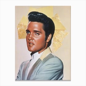 Elvis Presley Retro Collage Movies Canvas Print
