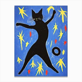 Matisse Catisse Cat Blue Dancer Icarus Canvas Print