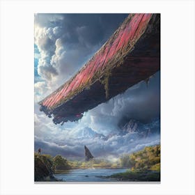 Spaceship In The Sky Canvas Print