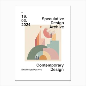 Speculative Design Archive Abstract Poster 03 Canvas Print