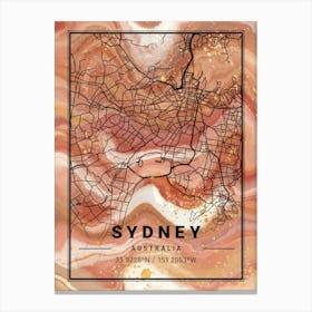 Sydney Map Canvas Print