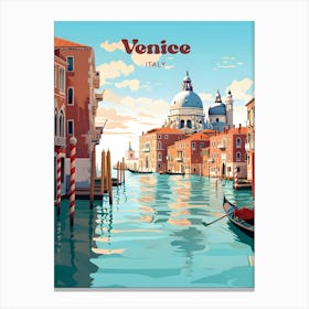 Venice Italy Lagoon Travel Art Illustration Canvas Print