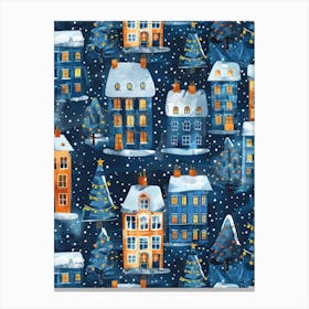 Christmas Houses Canvas Print