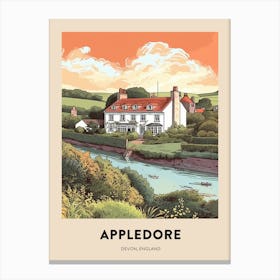 Devon Vintage Travel Poster Appledore 2 Canvas Print
