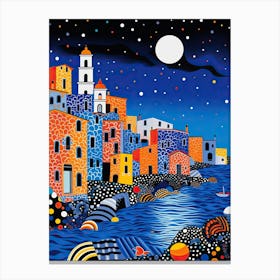 Trapani, Italy, Illustration In The Style Of Pop Art 1 Canvas Print
