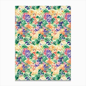 Blossom Bounty London Fabrics Floral Pattern 4 Canvas Print